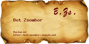 Bot Zsombor névjegykártya